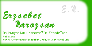 erzsebet marozsan business card